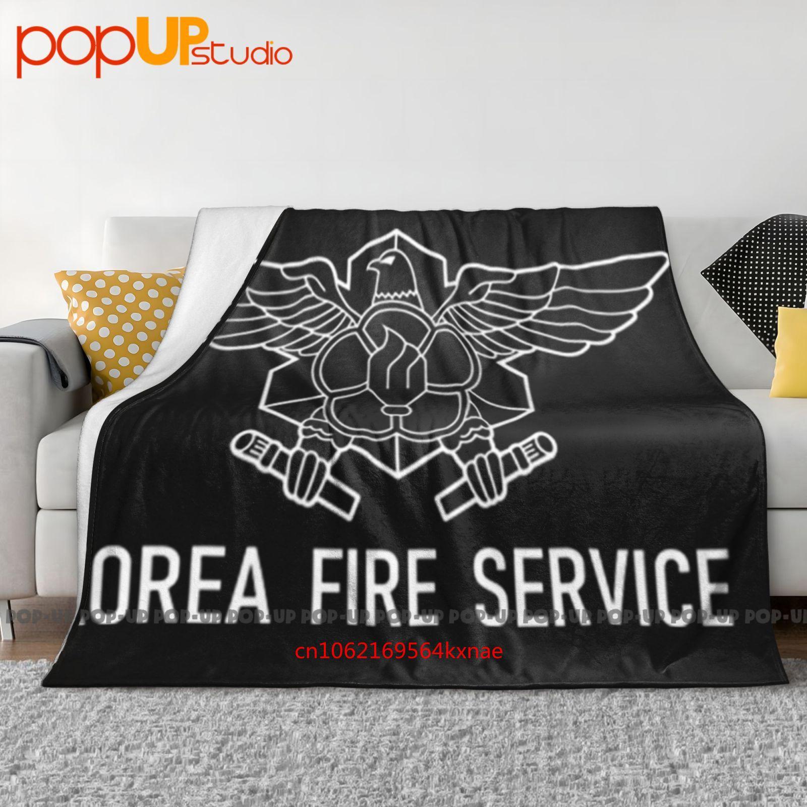 Korean Fire Service Firefighter Firemen 119 Rare Ultra-Soft Blanket Quilt Winter Sofa Cover Bed Covers 30x40in