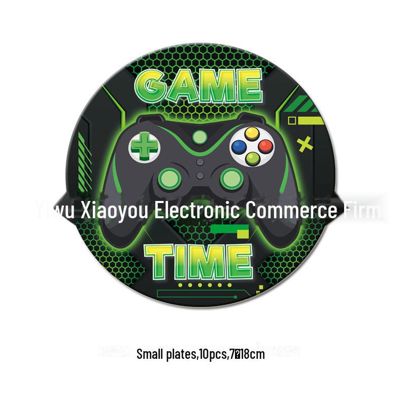 Game Controller Party Tableware: Includes Paper Plates, Cups, Towels, and Decorations