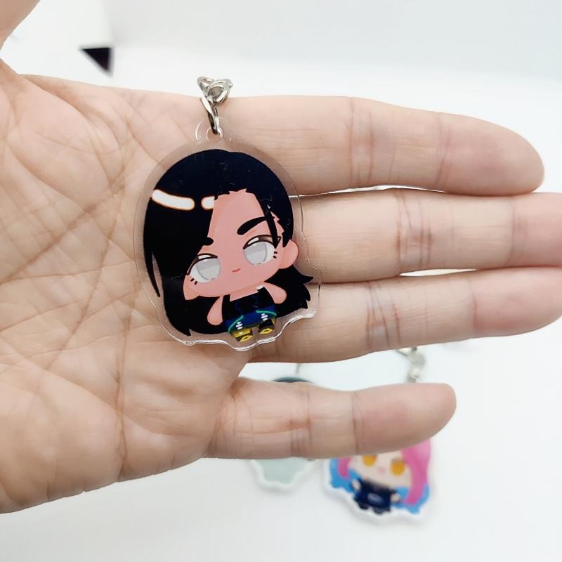 Popular Anime Alien Stage Chibis Keychains for Womens Accessories Bag Luka Ivan Till Mizi Hyuna Sua Keyrings Jewelry Fans Gifts