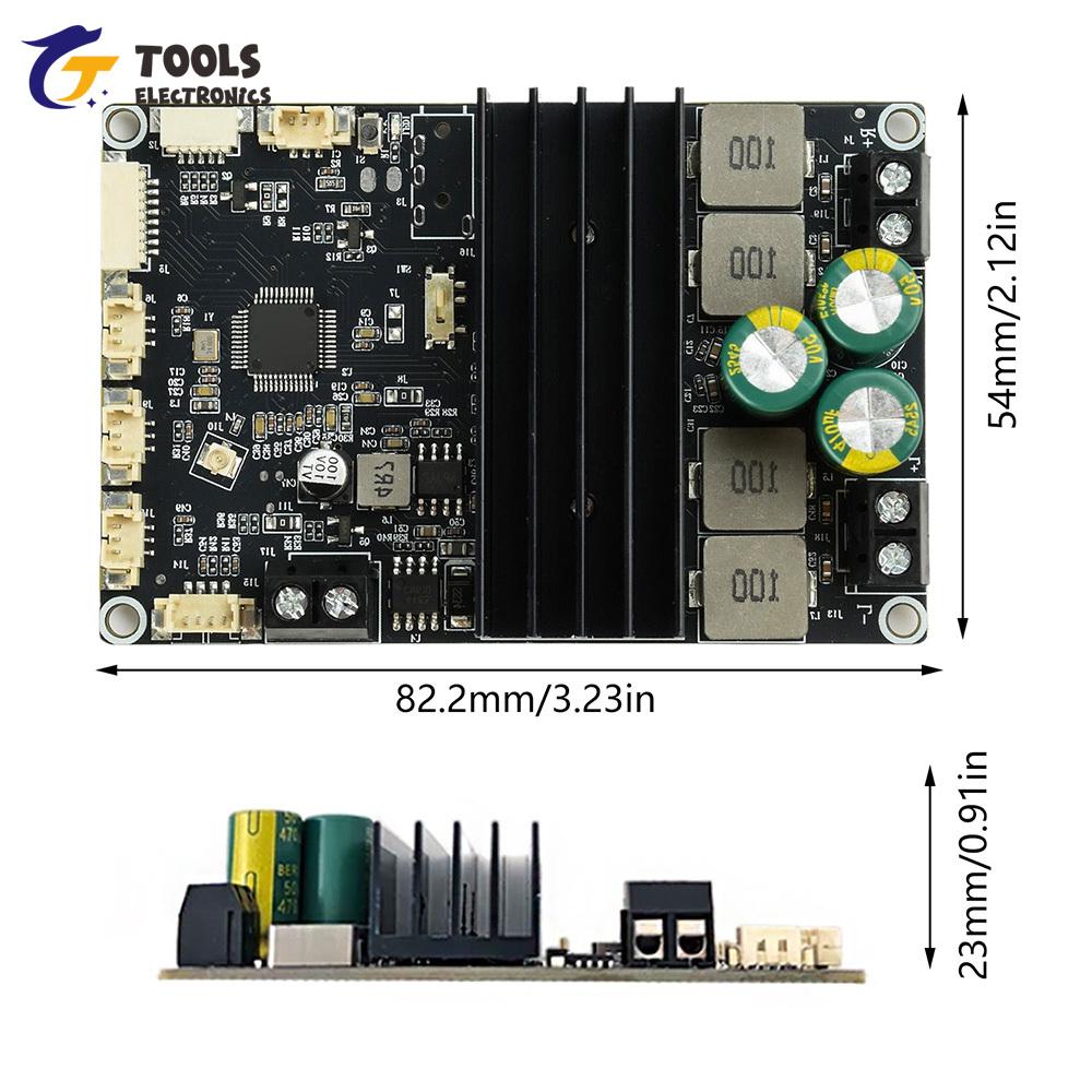 2x100W Bluetooth Amplifier Board Dual Channel High Power Audio Module with APP Tuning for Home Desktop Outdoor DIY Speakers