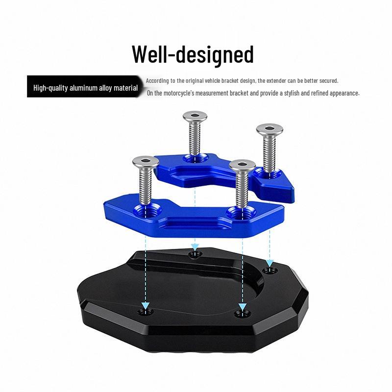 Aluminum Alloy Anti-Slip Kickstand Pad for Electric Vehicles, Scooters, and Motorcycles