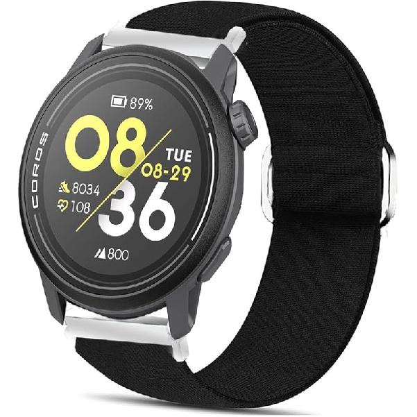 20mm, 22mm Stretch Elastics Nylon Adjustable Replacement Strap Accessories for Men & Women - Compatible with COROS PACE 3, APEX Pro, APEX 46mm, PACE 20mm size band