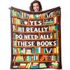 Letter Pattern On the Bookshelf Digitalprinted Polyester Bedroom Velvet Flannel Soft Cover Blanket Fleece Blankets for Beds