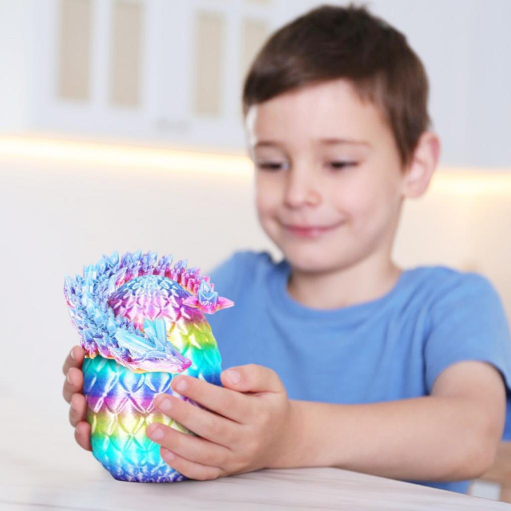 3D Printed Eggs, Articulated Glass Articulated Mystery Eggs, 3D Printed Surprise Animal Set (Set Of 4)