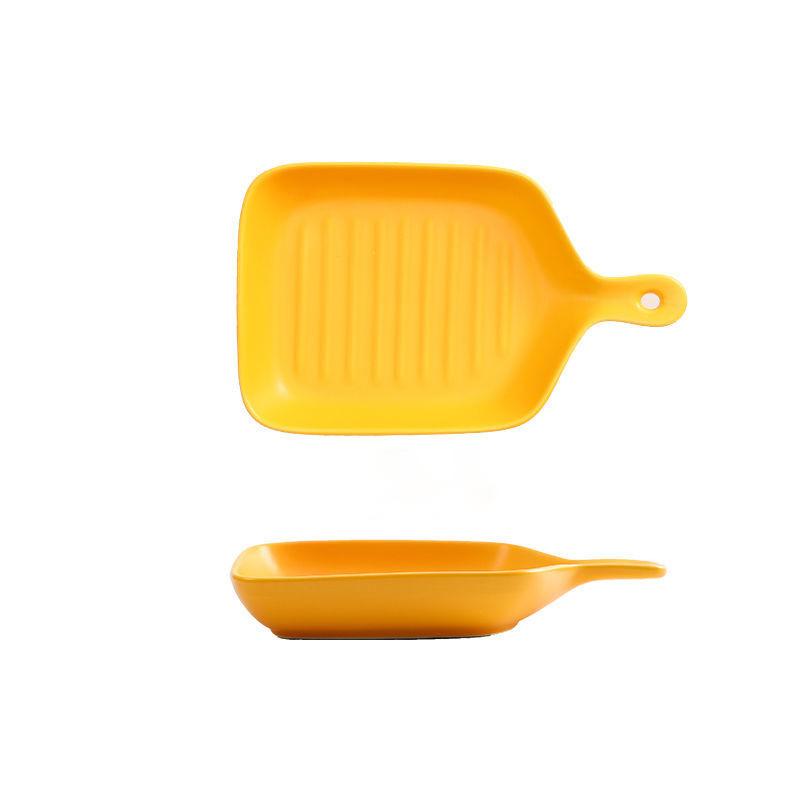 Nordic Geschirr Platte Kreative Net Promi Haushalt Einzigen Griff Backformen Keramik Ofen mit Niedlichen Platten