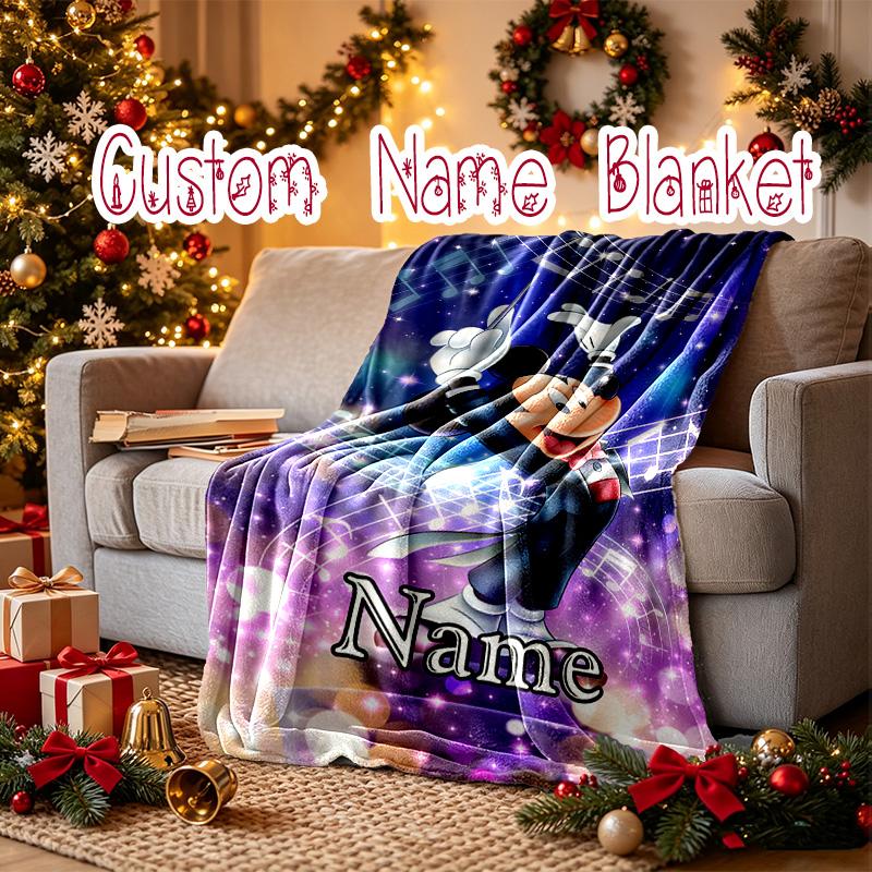 Custom Name Holiday Gift Blankets, Muppet Babies Time Play Blanket, Digital Printed Nap Blanket - Machine Washable