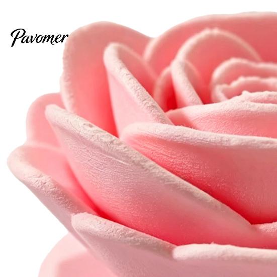 Compact Rose Decoration Flower Ornament, Stable Base Non-Slip 3D Printed Matte Solid Color Ornament Durable PLA Creative Artwork, for Home Office