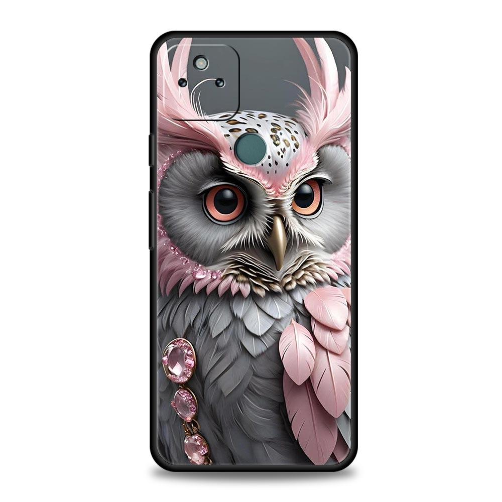 Phone Case Cover for Google Pixel 10 9 8 7 6 7A 6A Pro Shockproof Soft TPU 10 9 Pro XL Shell Capas Fundas Cartoon Cute Owl Bags