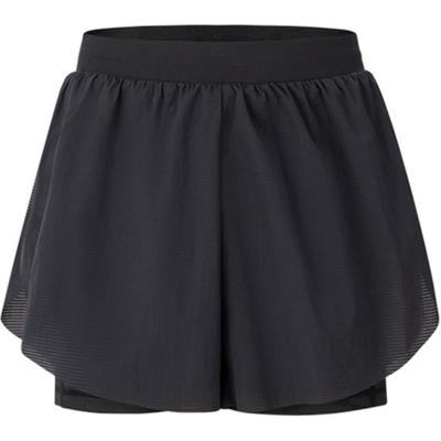 Womens Reflective Night Vision Breathable Comfortable Woven Two-In-One Sports Shorts Women Shorts Black 2012D249-001
