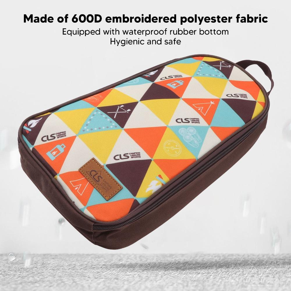 Large Capacity Cooking Utensils Organizer Pouch Portable Outdoor Cooking Utensils Bag Camping