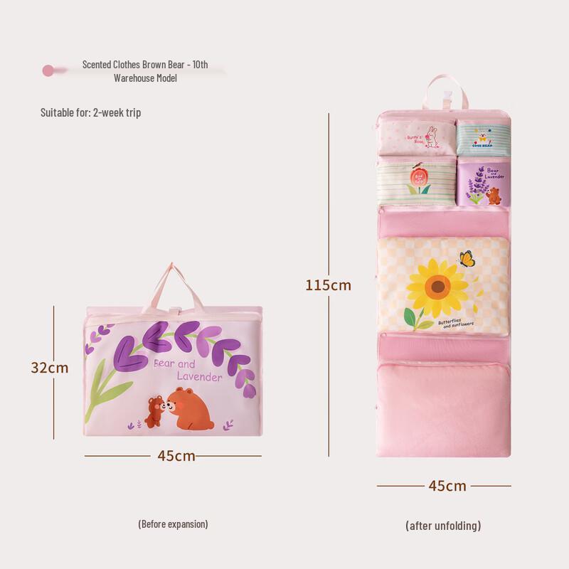 

Cartoon Print Travel Organizer Bag Set One Size