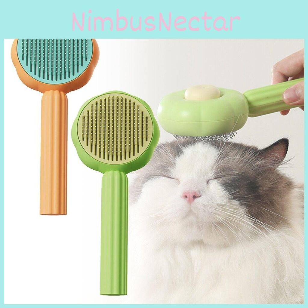 New Sunflower Pet Grooming Brush Self-cleaning, Curved Teeth, And Resin Protection For A Gentle, Spa-like Experience