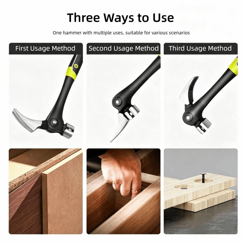 Magnetic Nail Grip Adjustable Claw Hammer Magnetic Starter Nail Puller Hammer Renovation Work