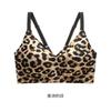 Sexy Leopard Print Women Wireless Breathable Thin Comfortable Push Up Bra