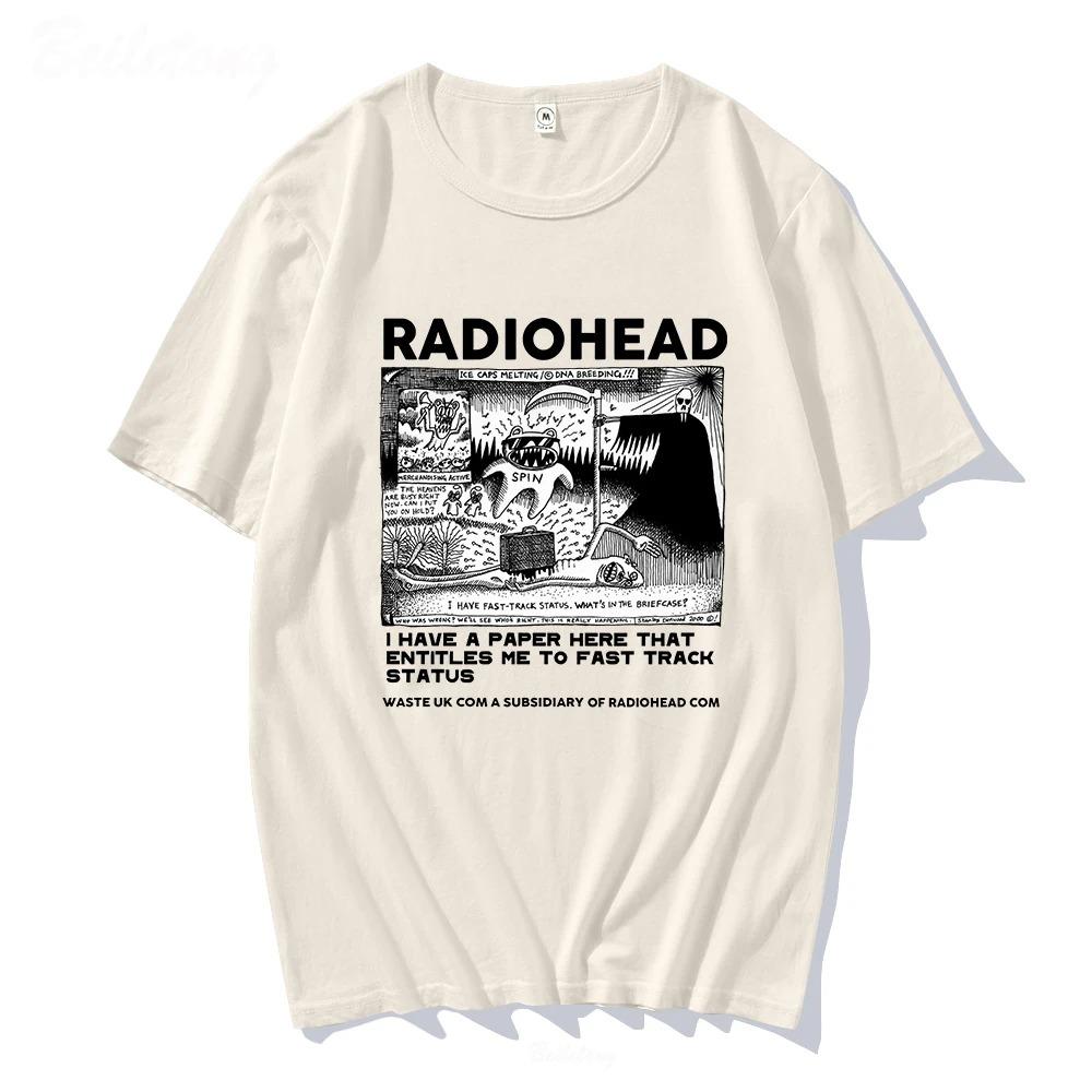 Radiohead T-Shirt Herren Vintage Klassische T-Shirts Nordamerika Tour Rock Boy Camisetas Hombre Hip Hop hohe Qualität Kurze Ärmel Lässig