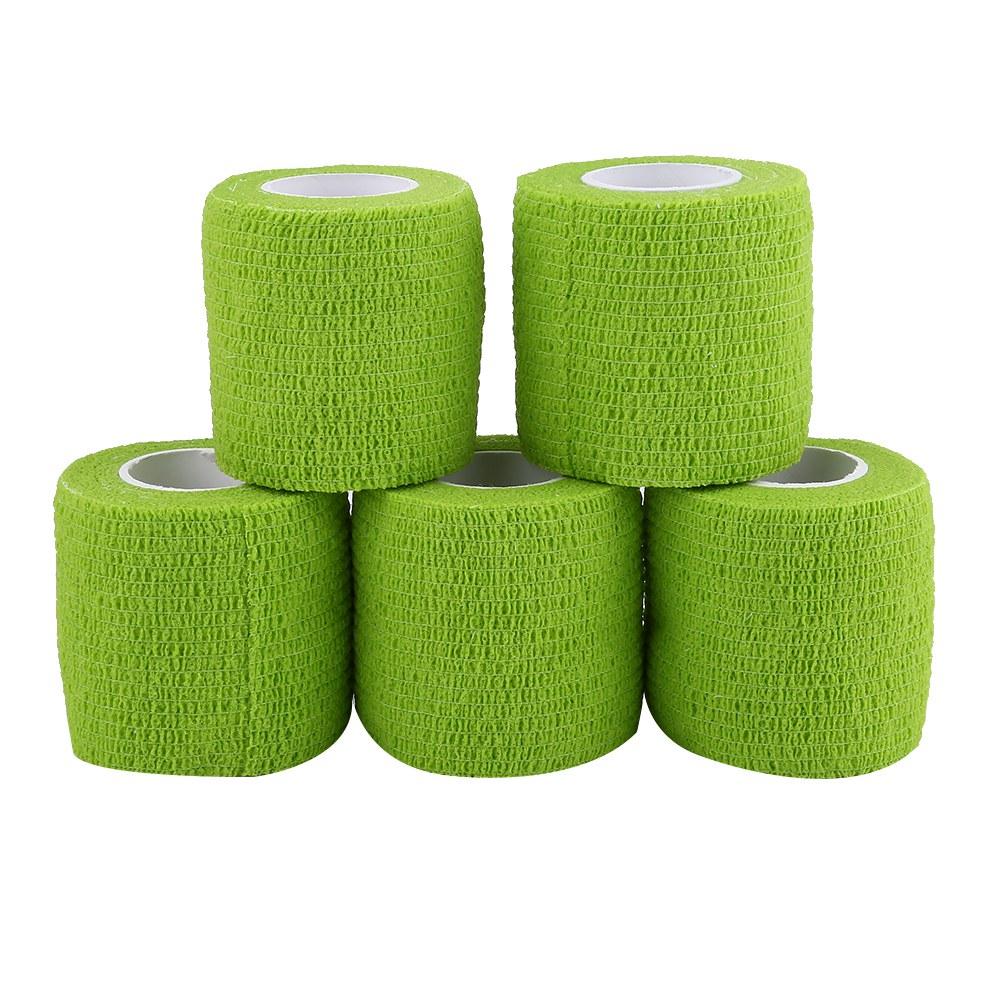 5 Rolls set Waterproof Self Adhesive Bandage Tape Finger Joints Wrap Sports Care(Orange)
