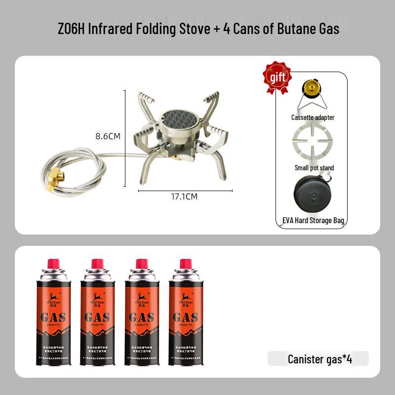 OEING Portable Camping Stove with Gas Canisters