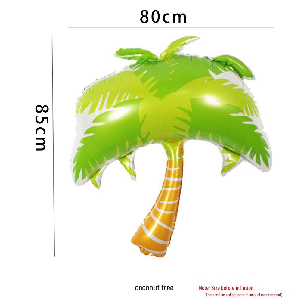 

18-дюймовый круглый алюминиевый шар в виде гавайского фламинго с бокалом вина и листиком. Large Coconut Tree 80*85