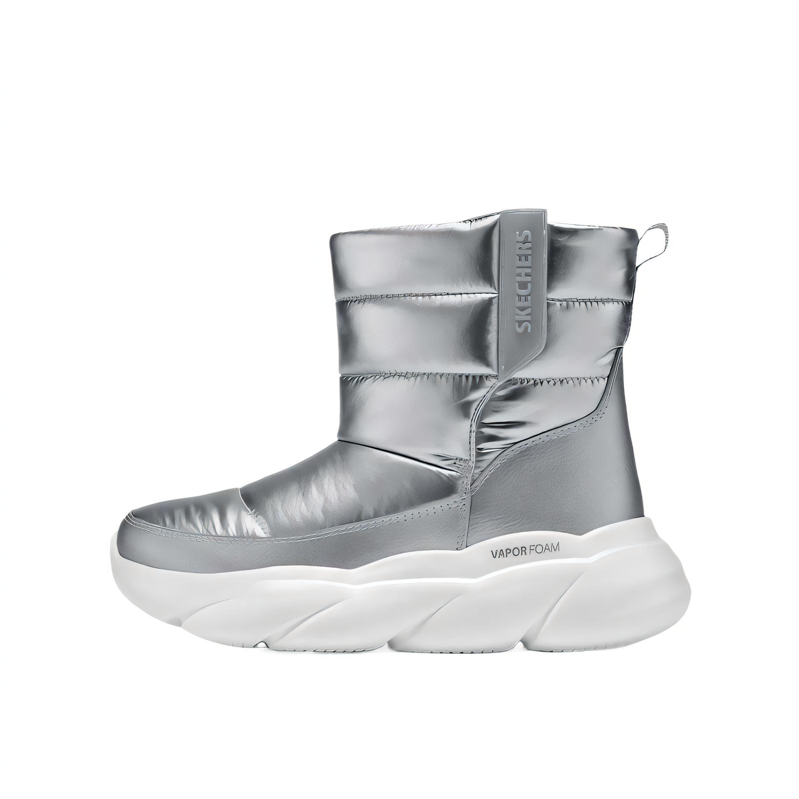 Skechers Modern Comfort Classic Fashion Comfortable Versatile Snow Boots Women boots 168065-SIL 35