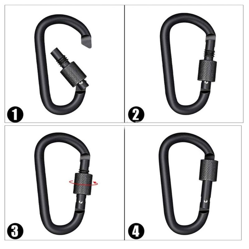 Buckle Carabiner Survival Keychain Camp Climb Hook Clip Backpack Buckle Keychain