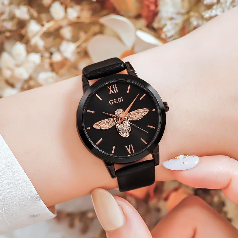 Gedi Rose Gold Ladies Watch With Quartz Movement And Water Resistance For Casual Wear