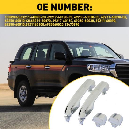 For 10-20 Toyota 4Runner Rear Left/Right Door Handle Outside Exterior 2pcs EXV