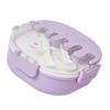 Bento Lunch Box for Kids Adults 3 Compartment Plastic Cute Ice Cream Lunch Snack Containers with