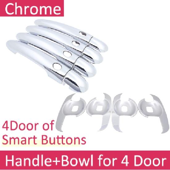For Renault Koleos Samsung QM5 I MK1 2008~2015 Styling Stickers Decoration Chrome Door Handle Cover Paint Refit Car