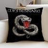 Rock WWhitesnakeS Cushion Cover Breathable and Skinfriendly Linen Pillowcase Square Removable and Washable Cushion