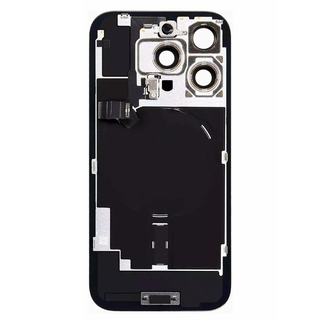 For iPhone 16 Pro Battery Housing Cover+Camera Lens Cover+Bracket+Wireless Charging Port Cable