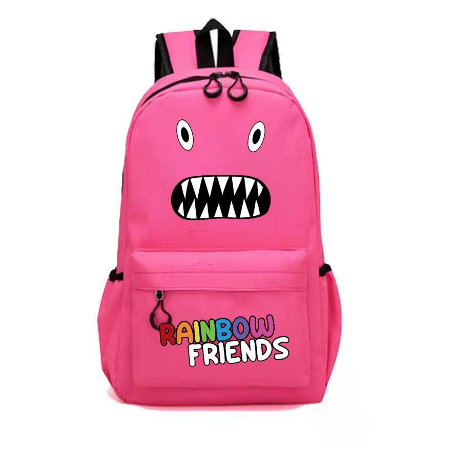 

Rainbow Friends Original Design Canvas Backpack For Children Medium Size 20-35l Capacity рожевий