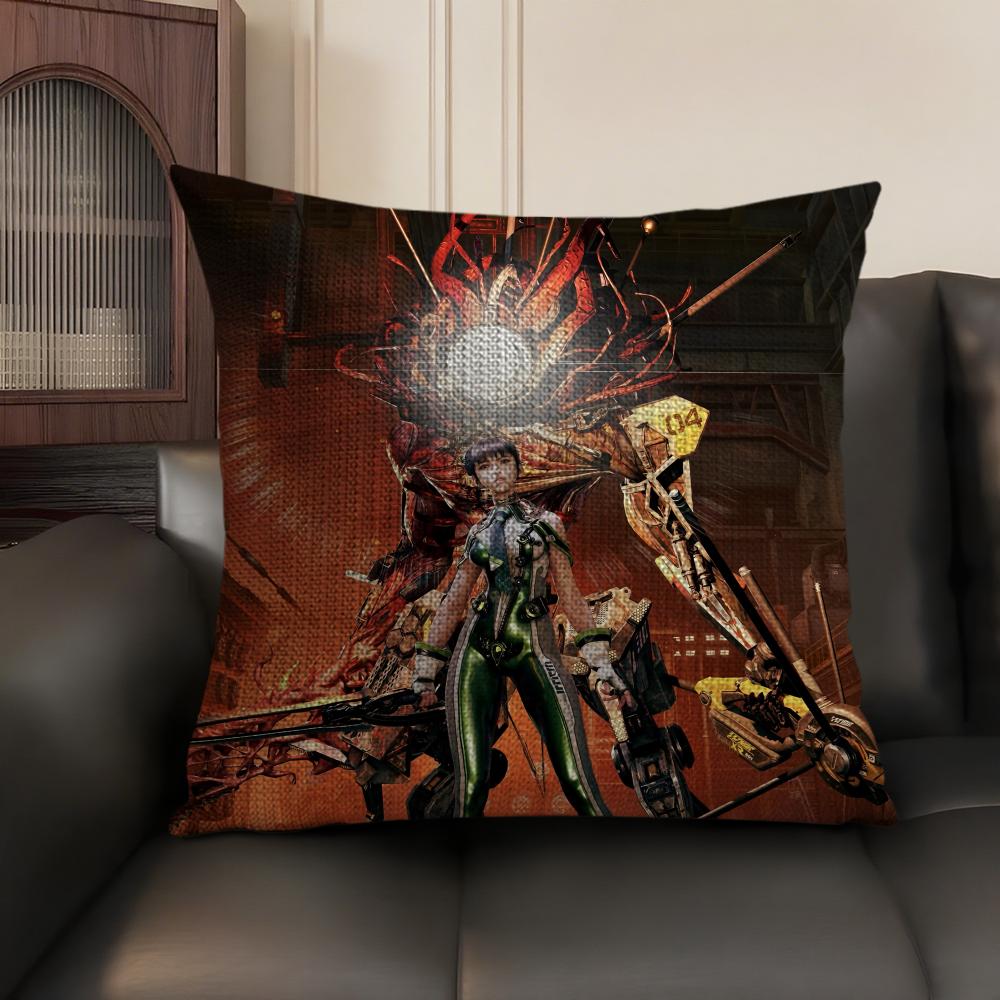 Stellar B-Blade Game Cushion Cover Natural Linen Organic Fabric Double-Sided Printing Sofa Home Decor Gift Pillow Case