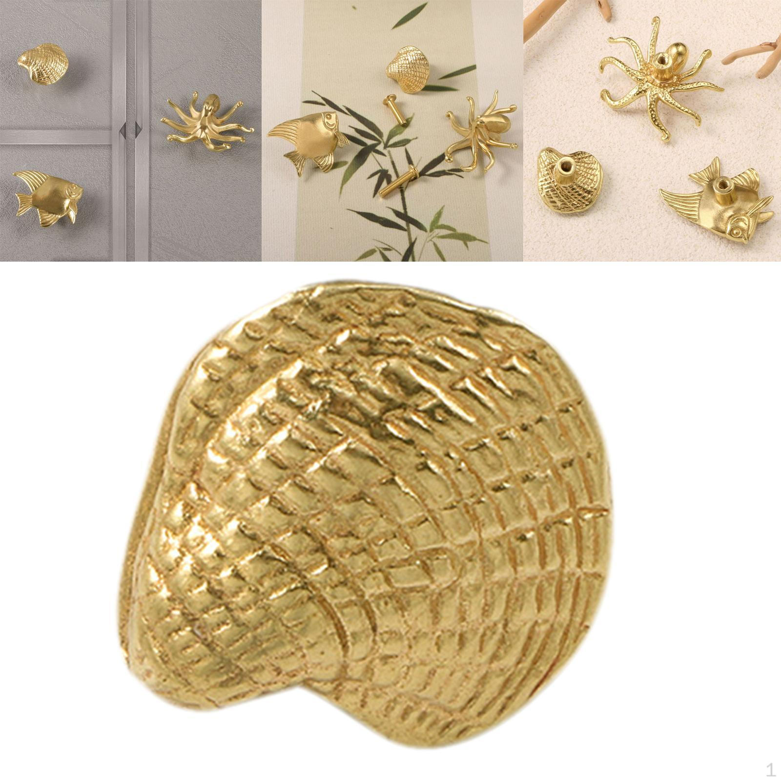 

Латунна меблева ручка, елегантний дизайн для спальні. Shell 2.5x2.7cm