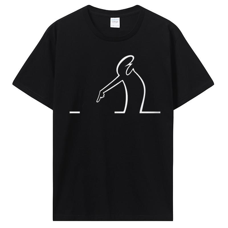 La Linea TV TShirt For Unisex Pointing Humor Casual Sweatshirts T Shirt Novelty Trendy Loose Funny Cotton Tshirt