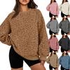 Women's Trendy Casual Long Sleeve Leopard Print Neck Top for Everyday Wear