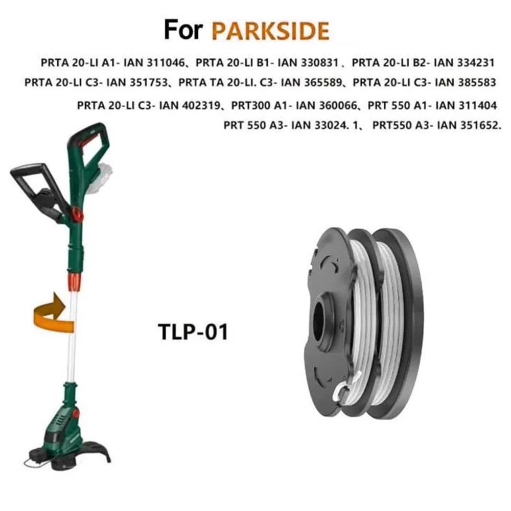 Set Of 4 Wire Reels for Parkside Lawn Mower Replacement Spools Parts TLP-01