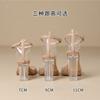 One-word buckle transparent high heels women's new waterproof table crystal thick heel sandals women's summer fairy style
