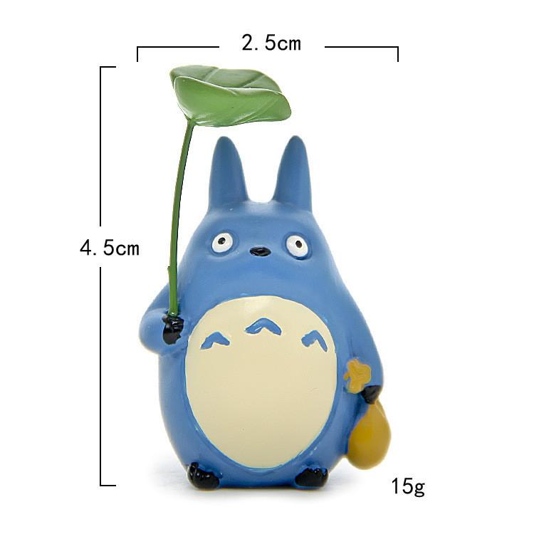 Handcraft Cartoon Totoro Toy With Leaf Pattern For Office Decor And Gift Giving