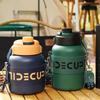 Large Capacity Insulated Crossbody Water Bottle for Girls - Portable, Handheld, with Straw