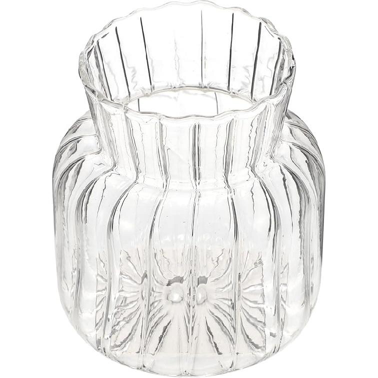 

Amosfun Смугаста скляна ваза Декоративна ємність для квітів - 2,83 x 2,83 x 3,54 дюйма Прозора ваза для квіткових композицій, ідеально підходить для декору дому 7.2X7.2CM як показано кольору