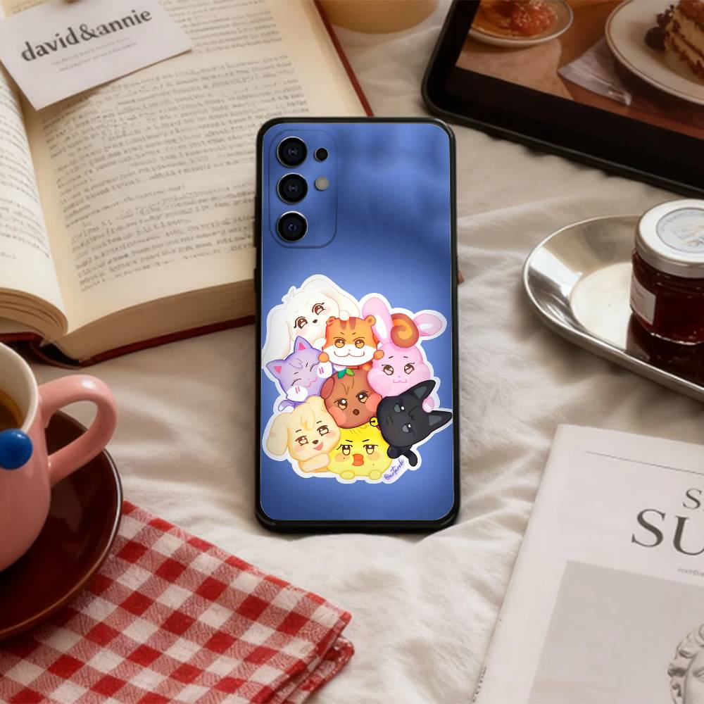 C-Cute A-ANITEEZ Phone Case For Samsung S 25,24,23,22,30,21,10,9,Ultra,Plus,Lite,FE,4,5 G Soft Black Case Samsung S24fe