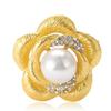 Creative Exquisite Alloy Matte Gold Pearl Flower Brooch Fashion Personality Women'S Clothing Brooch Ornament Pin