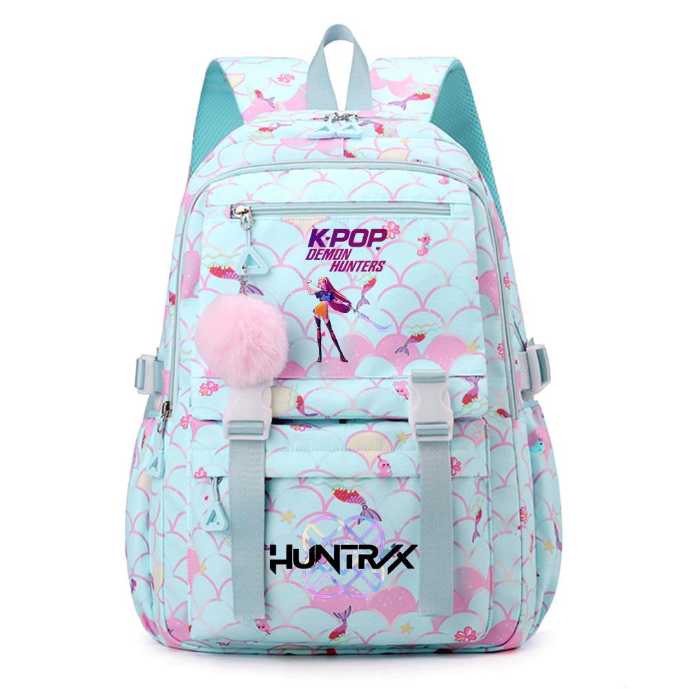 Anime K-Pop Demon Hunters Printed Backpack Large Capacity Bookbag Student Boy Girl Schoolbag Outdoor Large Capacity Waterproof Sport Laptop Travel Bag