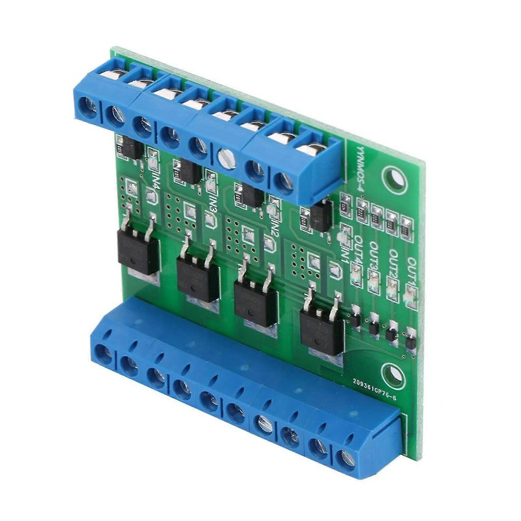 4-Channel PWM MOSFET Module PLC Amplifier Circuit Board Driver 3-20V To 3.7-27VDC 10A for Motor Control
