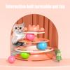 Turntable Tower Cat Toy 3-Tier Roller Track Toy with Spinning Balls Interactive Self Play Cat Teaser for Bored Indoor Adult Cats