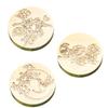 3Pcs Stamp Head Gift Envelope Invitations Greeting Card Decorations Brass Sealing Emboss Waxes Seal Stamp Head Removable