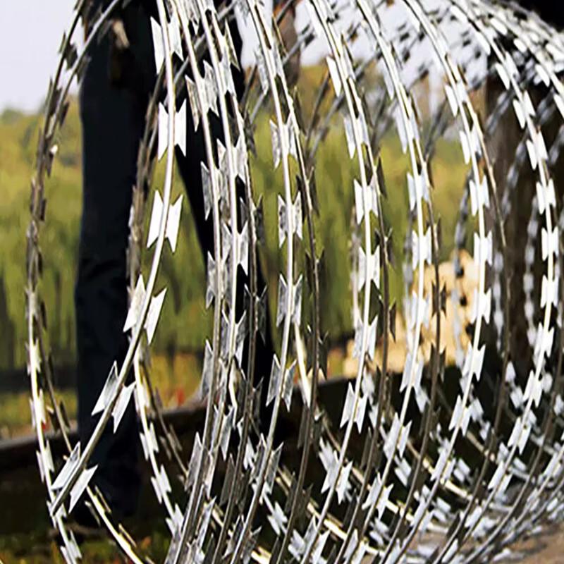 Galvanized Razor Wire Security Fencing