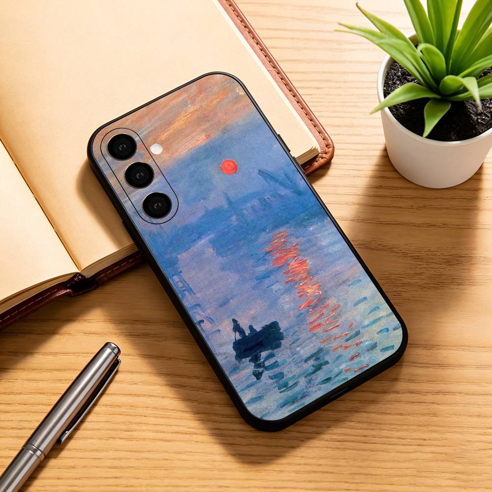 Claude M-monet G-Garten P-Gemälde Handyhülle Schwarzes Silikon Weich Für Samsung Galaxy A73,A72,A71,A70,A53,A52,A51