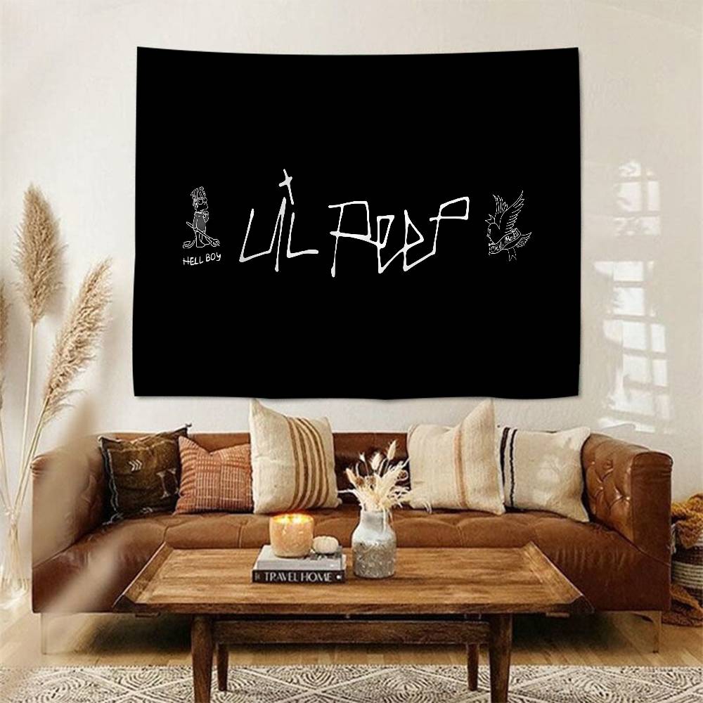Hip Hop Rapper LLil PPeep Wandteppich Hippie Wandbehang Böhmische Wandteppiche Mandala Wandbehang Tücher