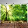 Enchanted Forest Tree Tapestry Sunshine Nature Landscape Wall Art for Home Aesthetic Decoration
